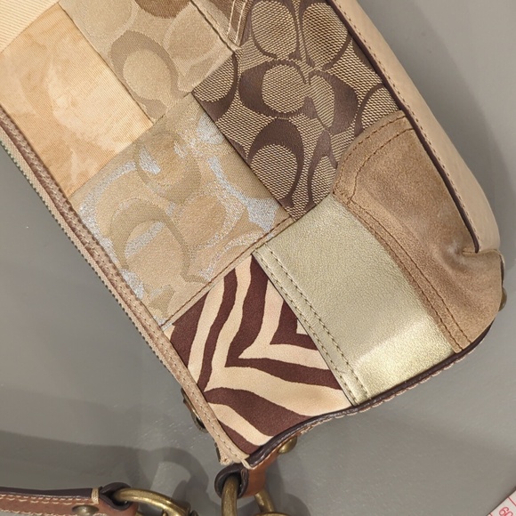 Vintage Coach Patchwork Leather Purse Y2K - Picture 7 of 16